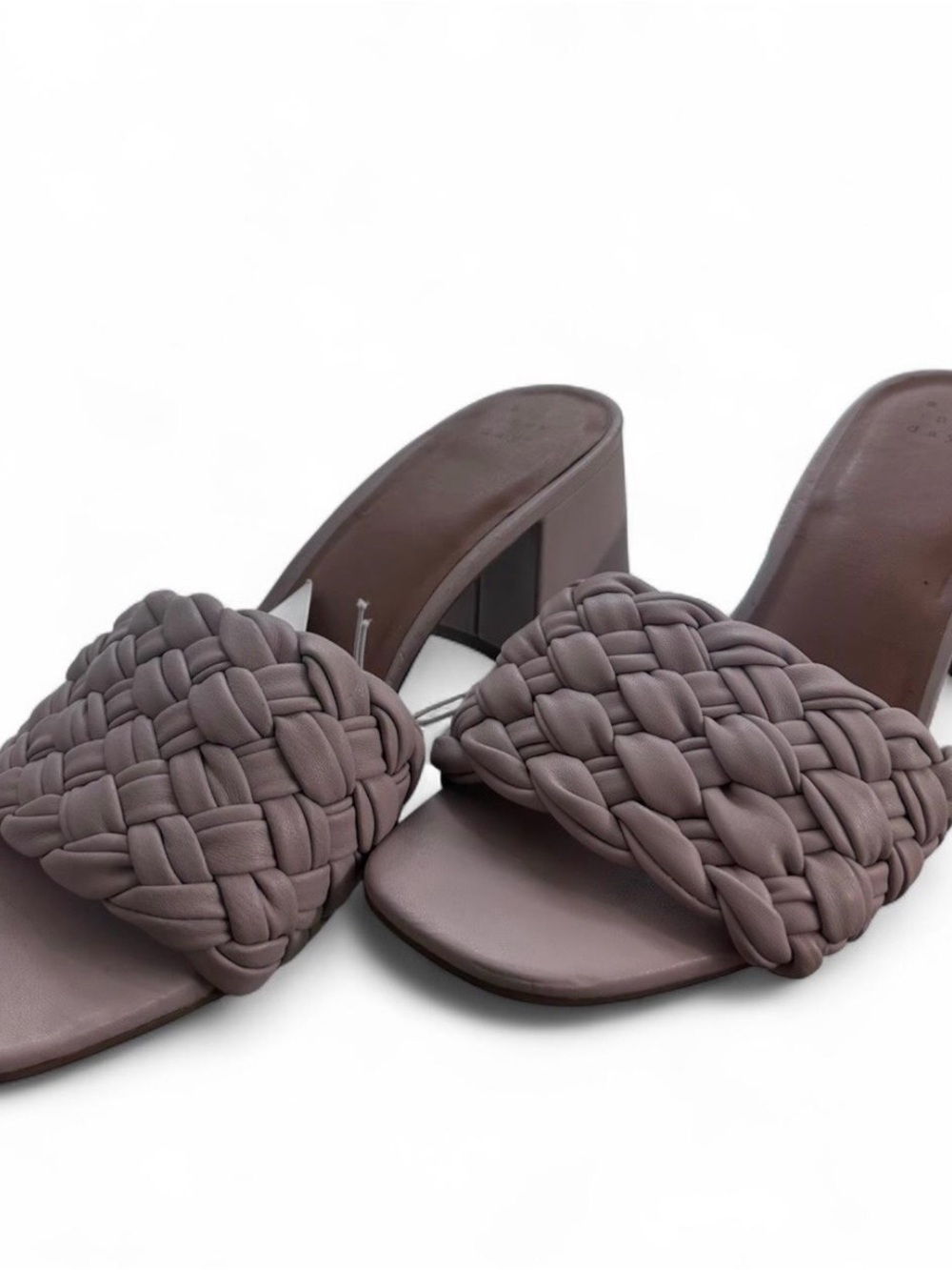 Braided Mule Heels in Dusty Mauve